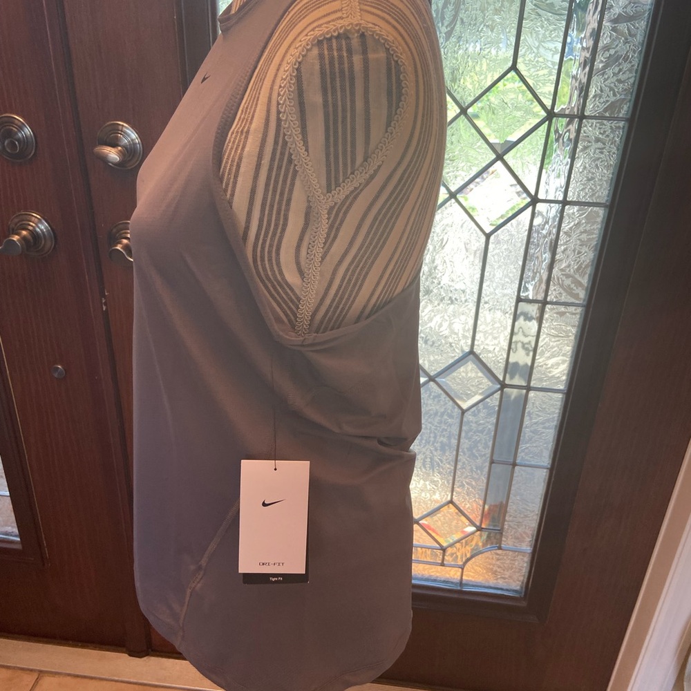 Nike Pro Grey Dri fit tank top with racer back size lg - Picture 5 of 6